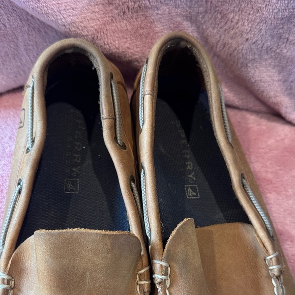 Sperry Tan Leather Slip-On Loafers - Picture 2 of 4